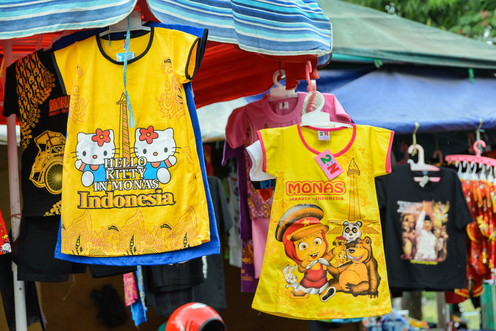 Food and Souvenirs for Sale near Monas, Jakarta.